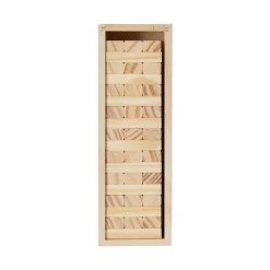 VEVOR Tumbling Timber Toy, 54 Blocks Tumble Tower Blocks Game, Pine Wood Tumbling Tower Game with Storage Crate, Multiple Ways to Play Wooden Stacking Game, Tumble Tower Family Game for Indoor/Outdoor