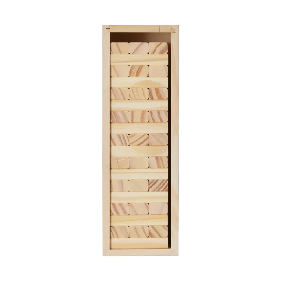 VEVOR Tumbling Timber Toy, 54 Blocks Tumble Tower Blocks Game, Pine Wood Tumbling Tower Game with Storage Crate, Multiple Ways to Play Wooden Stacking Game, Tumble Tower Family Game for Indoor/Outdoor