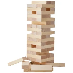VEVOR Tumbling Timber Toy, 60 Blocks Giant Tumble Tower Blocks Game, Pine Wood Tumbling Tower Game with Carry Bag and Scoreboard, Wooden Stacking Game, Tumble Tower Family Games for Indoor/Outdoor