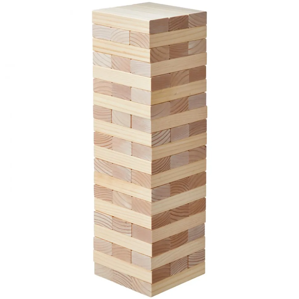 VEVOR Tumbling Timber Toy, 60 Blocks Giant Tumble Tower Blocks Game, Pine Wood Tumbling Tower Game with Carry Bag and Scoreboard, Wooden Stacking Game, Tumble Tower Family Games for Indoor/Outdoor