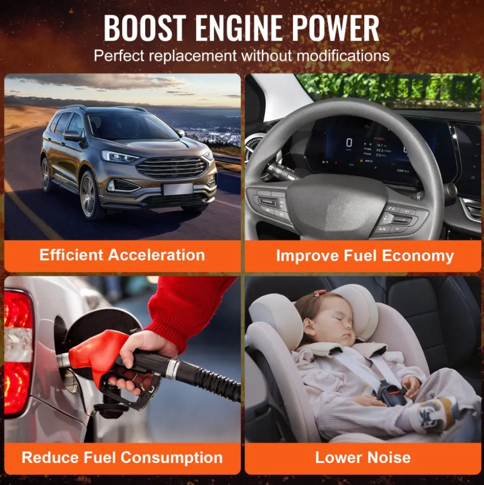 VEVOR Turbo Turbocharger with Gasket Kit, Turbo Charger Replacement for Car Engines, Compatible with 2.5L-6.0L Engine Displacements, Heat Resistance Engine Turbocharger with K418 Alloy Impeller
