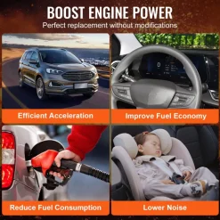 VEVOR Turbo Turbocharger with Gasket Kit, Turbo Charger Replacement for Car Engines, Compatible with 1.5L-4.0L Engine Displacements, Heat Resistance Engine Turbocharger with K418 Alloy Impeller