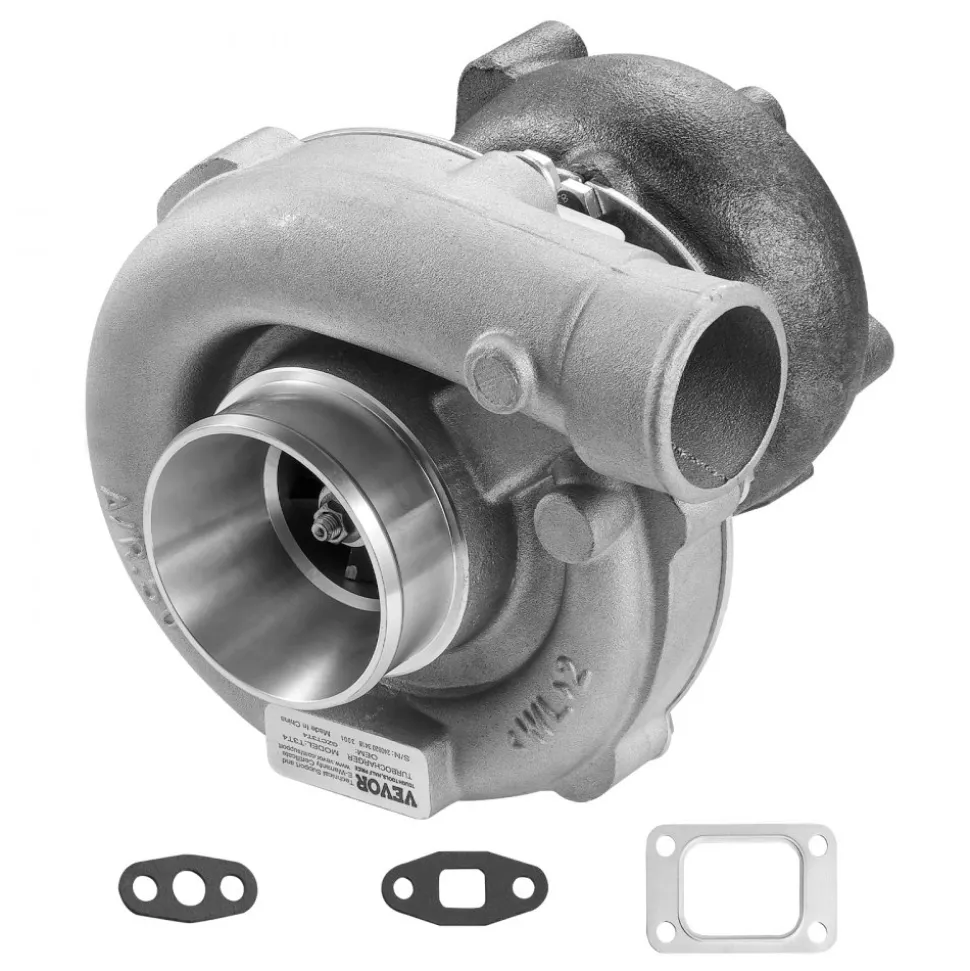 VEVOR Turbo Turbocharger with Gasket Kit, Turbo Charger Replacement for Car Engines, Compatible with 1.5L-4.0L Engine Displacements, Heat Resistance Engine Turbocharger with K418 Alloy Impeller