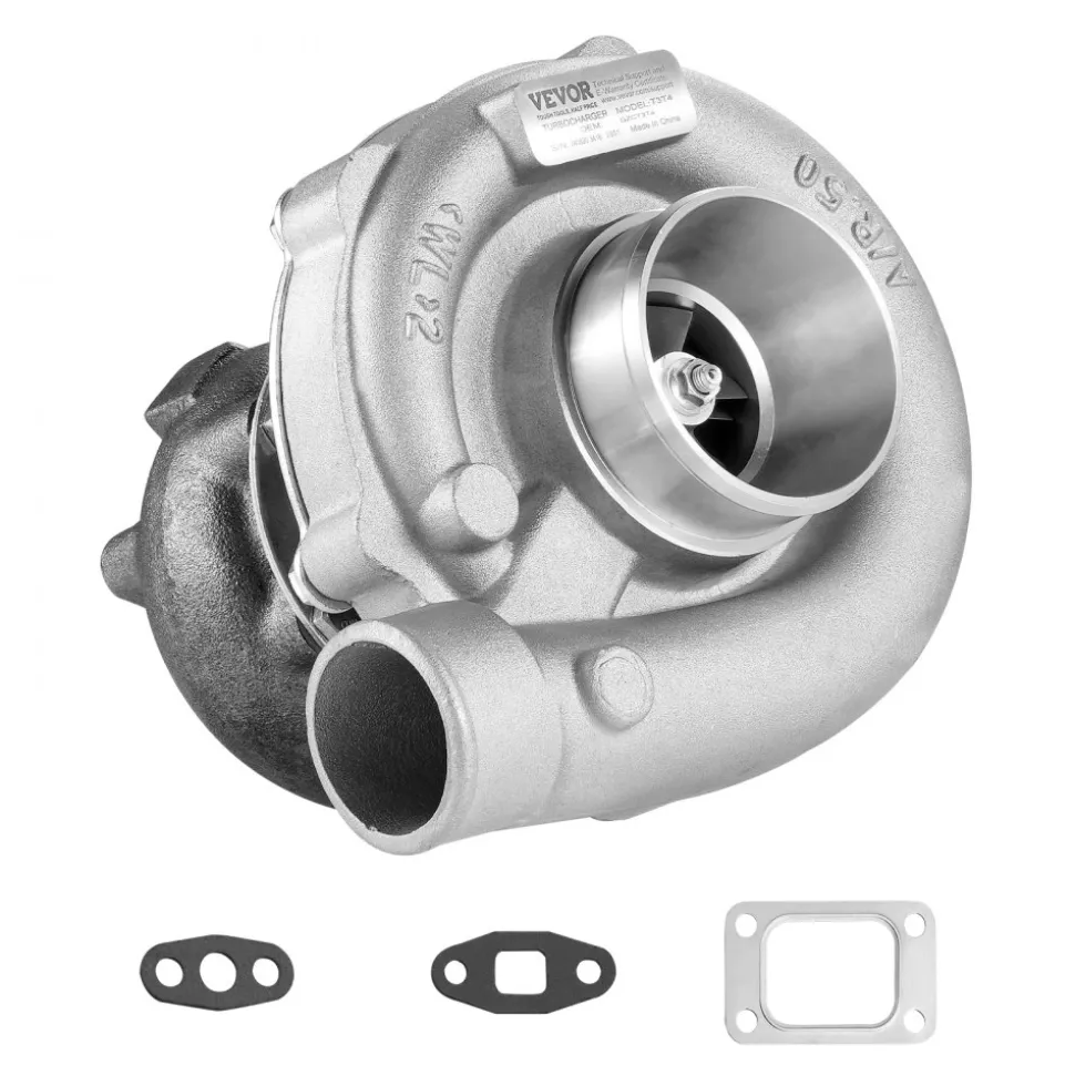 VEVOR Turbo Turbocharger with Gasket Kit, Turbo Charger Replacement for Car Engines, Compatible with 1.5L-4.0L Engine Displacements, Heat Resistance Engine Turbocharger with K418 Alloy Impeller