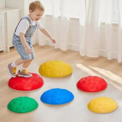 VEVOR Turtle Balance Stepping Stones, 6 PCS, Up to 220 lbs Kids Turtle Jumping Stones Steps Stones, Toddler Obstacle Course Coordination Game Toys Indoor or Outdoor Play for Children Aged 3 4 5 6 7 8+