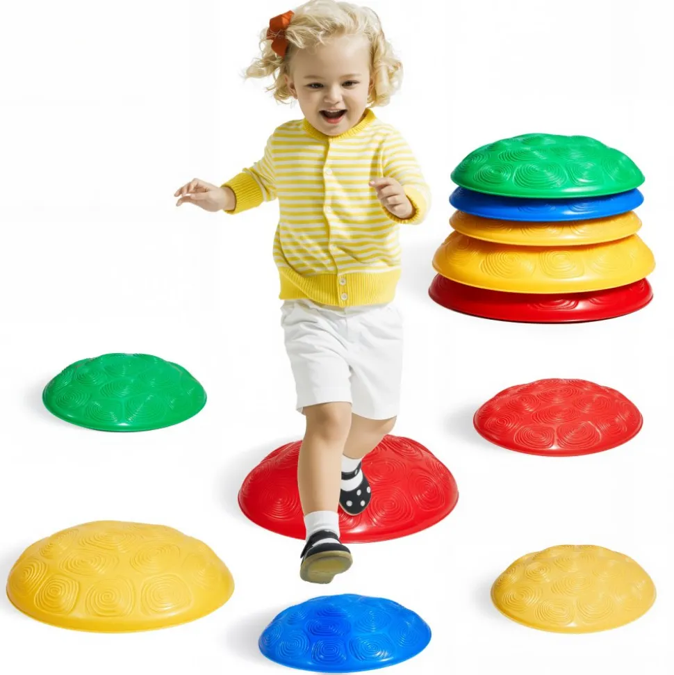 VEVOR Turtle Balance Stepping Stones, 6 PCS, Up to 220 lbs Kids Turtle Jumping Stones Steps Stones, Toddler Obstacle Course Coordination Game Toys Indoor or Outdoor Play for Children Aged 3 4 5 6 7 8+