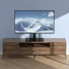 VEVOR TV Stand Mount, Swivel Universal TV Stand for 32 to 55 inch TVs, Height Adjustable Portable Floor TV Stand with Tempered Glass Base for Bedroom, Living Room