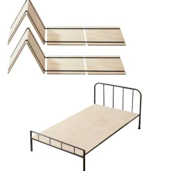 VEVOR Twin Size Bunkie Board, 0.4 in Foldable Bed Board Slats with Connection, Wooden Mattress Support for Twin Size Bed, Support under Mattress Boards, Ready to Use, 8 Piece, Burlywood