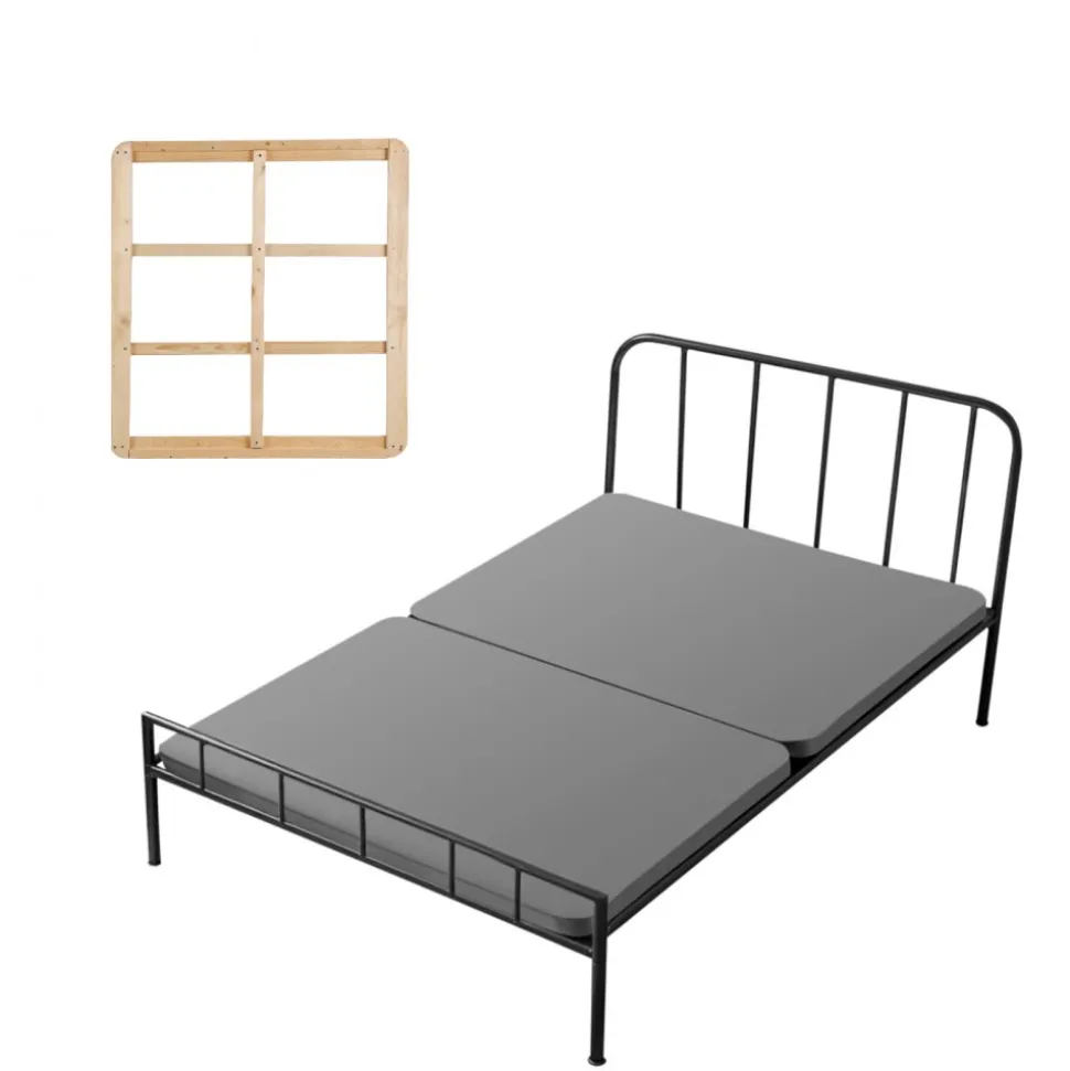 VEVOR Twin Size Bunkie Board, 1.5 in Bed Board Slats with 200D Oxford Cloth, Wooden Mattress Support for Twin Size Bed, Easy Assembly Support under Mattress, 2 Piece, Gray
