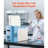 VEVOR Ultra Low Temperature Freezer, 25 L, −40 ℉ to −123 ℉ Adjustable Temp Range, with Digital Display, 304 Stainless Steel Liner, Portable Low Temperature Lab Freezer for Laboratory Samples Storage