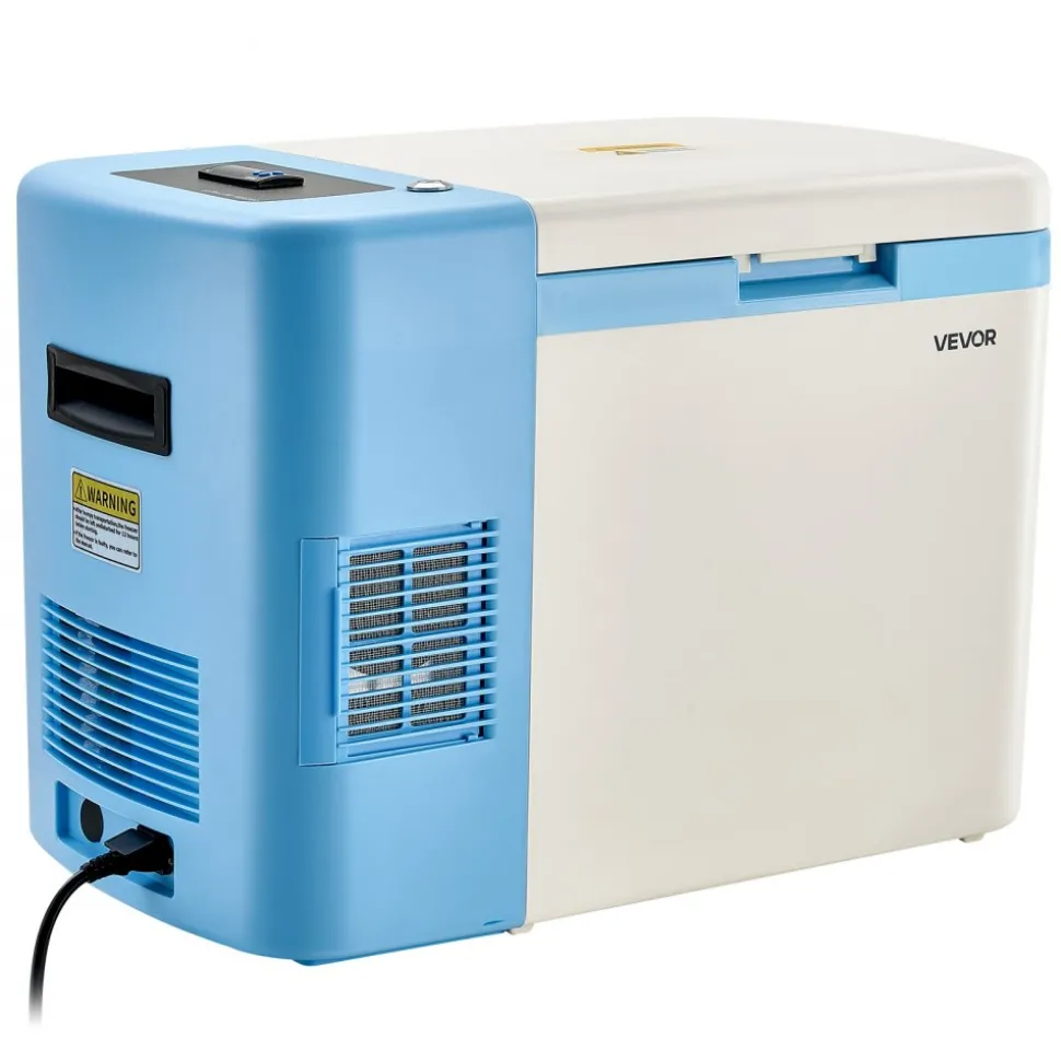 VEVOR Ultra Low Temperature Freezer, 25 L, −40 ℉ to −123 ℉ Adjustable Temp Range, with Digital Display, 304 Stainless Steel Liner, Portable Low Temperature Lab Freezer for Laboratory Samples Storage