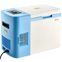 VEVOR Ultra Low Temperature Freezer, 25 L, −40 ℉ to −123 ℉ Adjustable Temp Range, with Digital Display, 304 Stainless Steel Liner, Portable Low Temperature Lab Freezer for Laboratory Samples Storage
