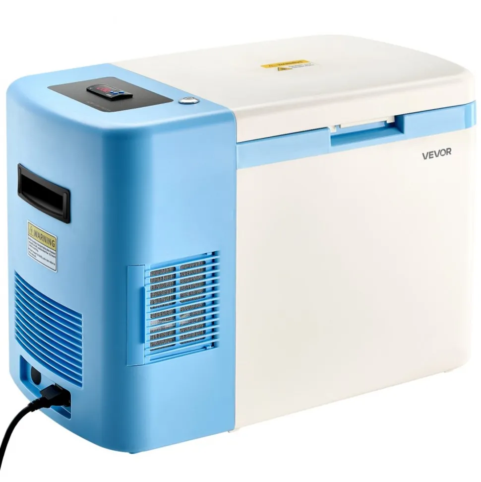 VEVOR Ultra Low Temperature Freezer, 25 L, −40 ℉ to −123 ℉ Adjustable Temp Range, with Digital Display, 304 Stainless Steel Liner, Portable Low Temperature Lab Freezer for Laboratory Samples Storage