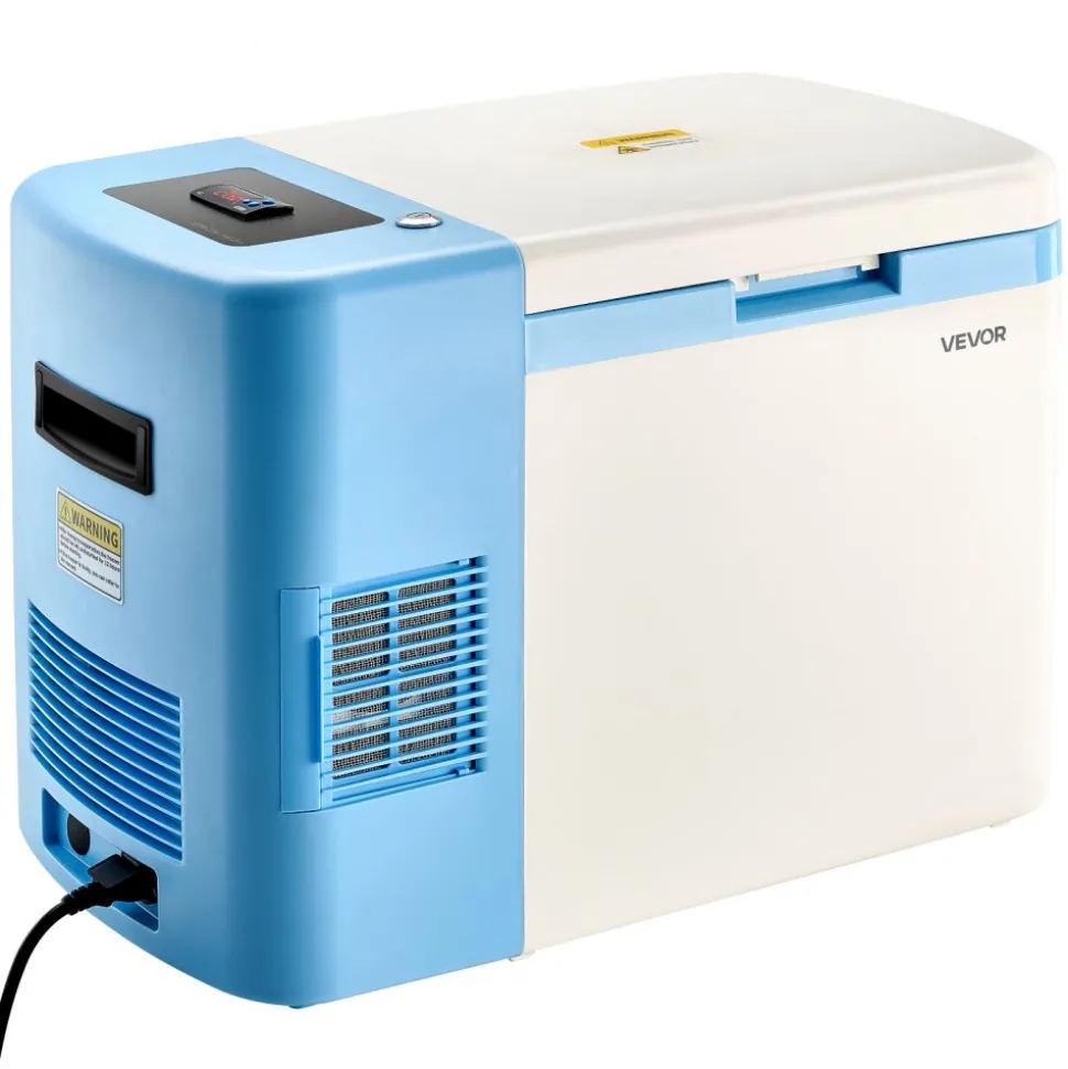 VEVOR Ultra Low Temperature Freezer, 25 L, −40 ℉ to −123 ℉ Adjustable Temp Range, with Digital Display, 304 Stainless Steel Liner, Portable Low Temperature Lab Freezer for Laboratory Samples Storage