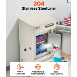 VEVOR Ultra Low Temperature Freezer, 28 L, −40℉ to −123℉ Adjustable Temp Range, with Rollers and Digital Display, 304 Stainless Steel Liner, Low Temperature Lab Freezer for Laboratory Samples Storage
