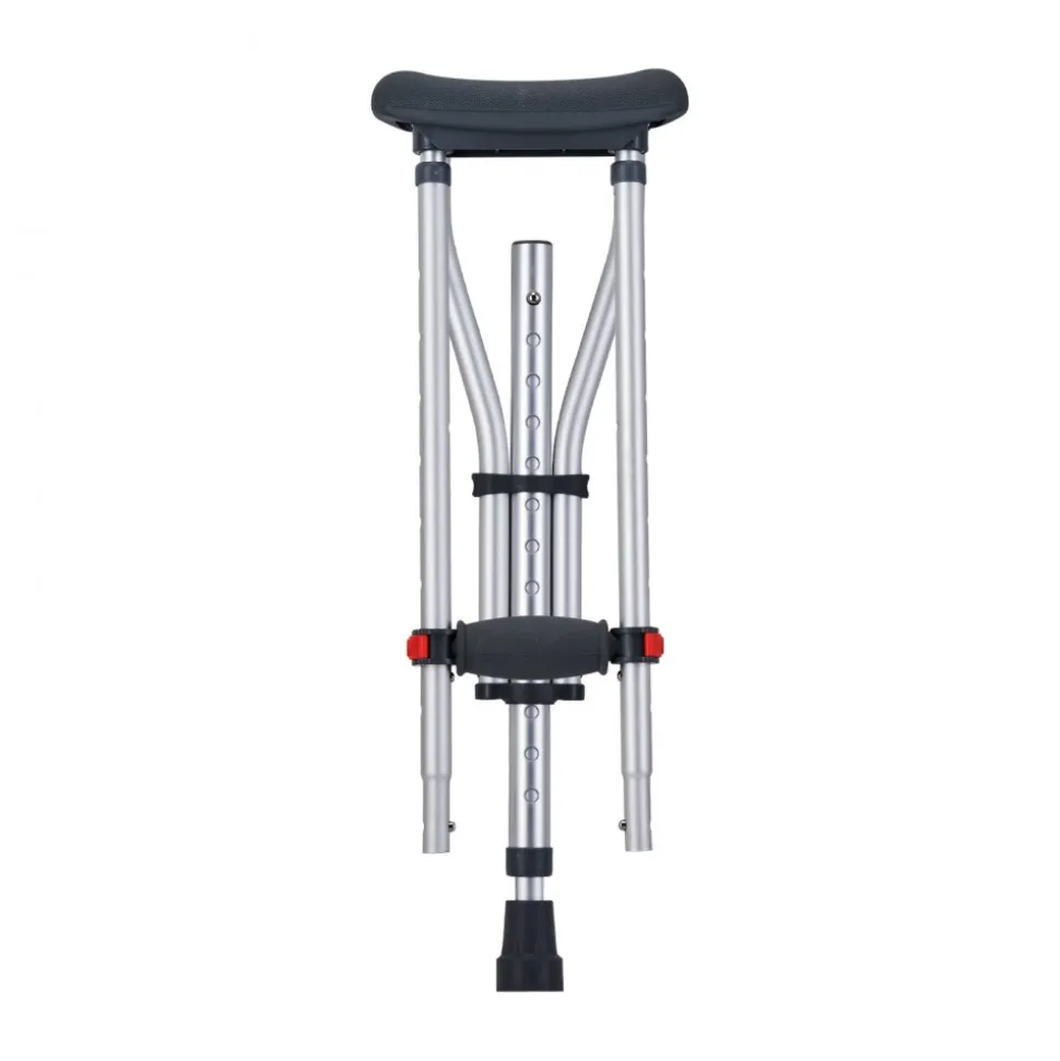 VEVOR Underarm Crutches, 13-Level Height Adjustable Underarm Walking Crutches, Lightweight Aluminum Crutches for Adults Teenager - with Soft Underarm Pad for Leg Injury Surgery Disabled, 1 Pair 300LBS