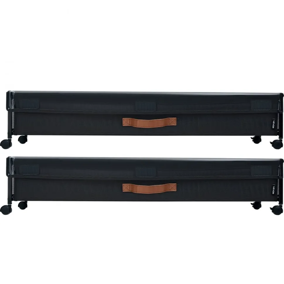 VEVOR Under Bed Storage with Wheels, 36.0 x 18.1 x 7.3 inch, Underbed Containers with Clear Lid, Underbed Shoe Organizer, Rolling Under the Bed Storage Bins for Clothes Shoes Blankets Bedroom, 2 Pack