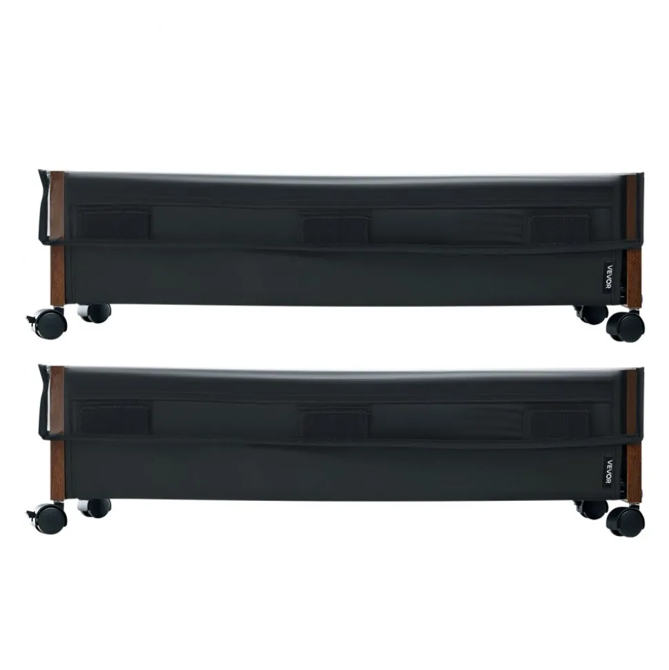 VEVOR Under Bed Storage with Wheels, 25.6 x 18.1 x 7.1 inch Underbed Containers, Underbed Shoes Organizer with Lockable Wheels, Rolling Under the Bed Storage Bins for Clothes, Shoes, Blankets, 2 Pack