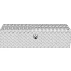 VEVOR Underbody Truck Box, 60"×24"×24" Pickup Storage Box, Heavy Duty Aluminum Diamond Plate Tool Box with Lock and Keys, Waterproof Trailer Storage Box with T-Handle Latch for Truck, Van, Trailer