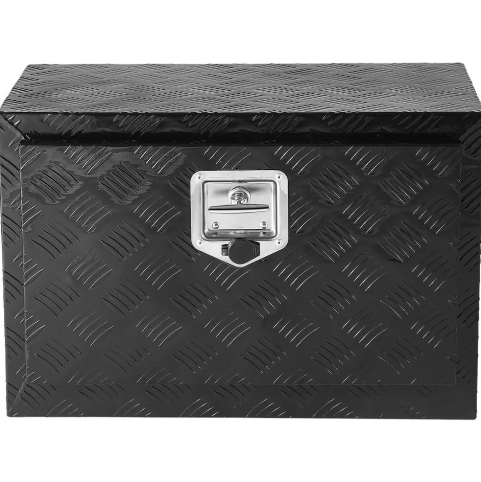 VEVOR Underbody Truck Box, 24" x 17" x 18" Pickup Storage Box, Heavy Duty Aluminum Diamond Plate Tool Box with Lock and Keys, Waterproof Trailer Storage Box with T-Handle Latch for Truck, Van, Trailer