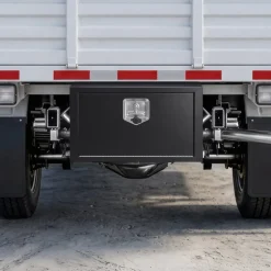 VEVOR Underbody Truck Tool Box, 24 x 12 x 14 Inch Heavy Duty Steel Trailer Storage Box with Lock & Keys, Waterproof Trailer Storage Organizer Under Body Chest with T-Handle for Truck, Van, SUV, Black