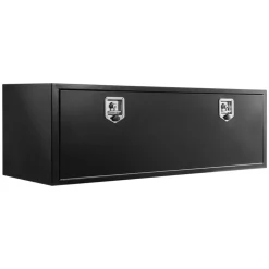 VEVOR Underbody Truck Tool Box, 60 x 18 x 18 Inch Heavy Duty Steel Trailer Storage Box with Lock & Keys, Waterproof Trailer Storage Organizer Under Body Chest with T-Handle for Truck, Van, SUV, Black