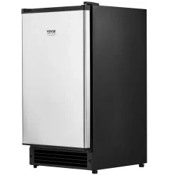 VEVOR Undercounter Built-in Ice Maker, 66 Lbs/Day Under Counter Nugget Ice Maker Machine with Reversible Door Stainless Steel, Freestanding Ice Maker for Commercial Home Kitchen, Electric Drainage