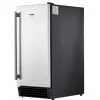 VEVOR Undercounter Built-in Ice Maker, 50 Lbs/Day Under Counter Ice Maker Machine with Drain Pump Reversible Door Stainless Steel, Freestanding Ice Maker for Commercial Home Kitchen