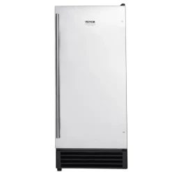 VEVOR Undercounter Built-in Ice Maker, 50 Lbs/Day Under Counter Ice Maker Machine with Drain Pump Reversible Door Stainless Steel, Freestanding Ice Maker for Commercial Home Kitchen