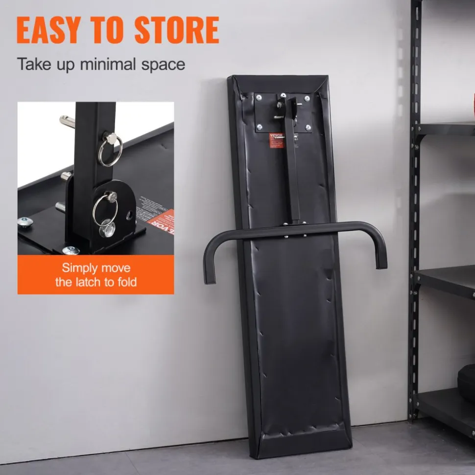 VEVOR Under Dash Creeper, 40 in, 330 lbs Load Capacity Rolling Mechanic Garage Creeper, 20.3-27.4 in Height Adjustable, Laying Down or Upright Inside of Car or Truck, Easy Fold Support for Garage Shop