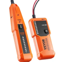 VEVOR Underground Cable Locator, 3 FT Max. Detection Depth, Wire Tracer Break Detector Finder with Earphone, 1000 FT Max.Detection Length Cable Tester for Pet Fence Buried Sprinkler Valve Irrigation