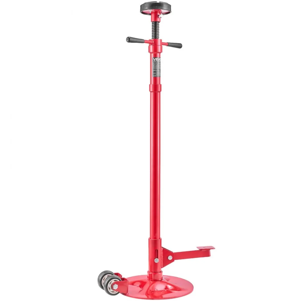 VEVOR Underhoist Support Stand, 1 Ton (2204 lbs) Capacity Under Hoist Jack Stand with Handle, Adjustable Height, Bearing Mounted Spin Handle, Self-Locking Threaded Screw, Support Vehicle Components