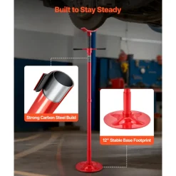 VEVOR Underhoist Support Stand, 3/4 Ton (1653 lbs) Capacity Under Hoist Jack Stand, Lifting from 54.02