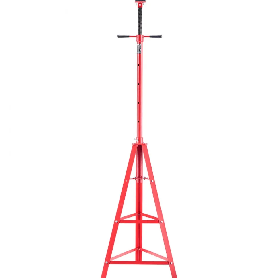 VEVOR Under Hoist Tripod Stand, 2 Ton (4409 lbs) Capacity High Lift Jack Stand Reach Underhoist Support, Lifting from 47.24" to 84.65", 4-Level Adjustable Height, Heavy Duty Carbon Steel for Car Lift