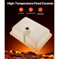 VEVOR Undermount Bathroom Sink, 18.5 x 13.19 Inch Rectangular White Ceramic Vessel Sink with Overflow Hole, Under Counter Drop in Modern Lavatory Vanity Bath Wash Bowl Basin, Rectangle Small Space