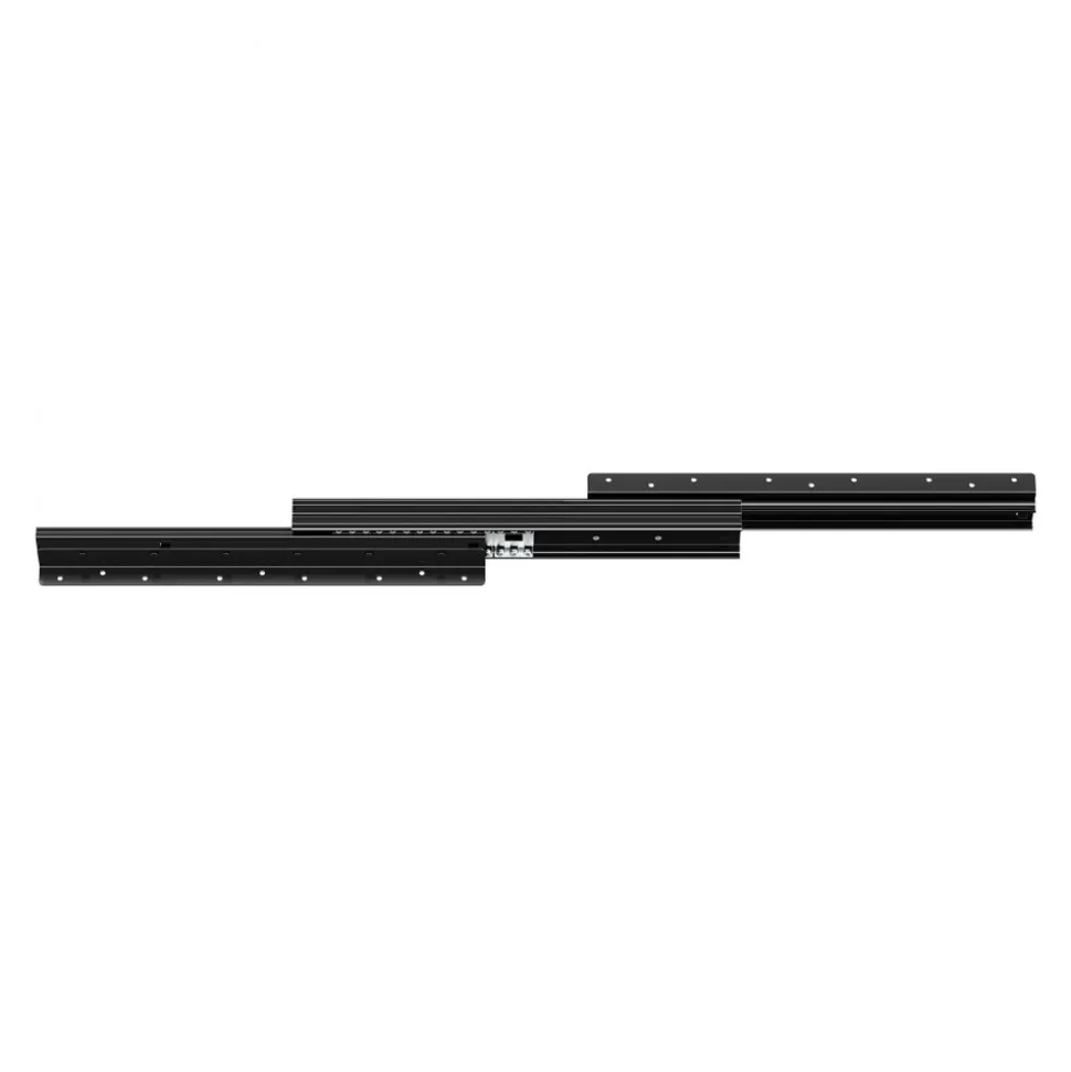 VEVOR Undermount Drawer Slides, 16 inch, Full Extension Ball Bearing Under Stair Cabinet Rails, 260 LB Load Capacity Heavy Duty Bottom Stair Cabinet Glides Track Runners,for DIY Replacement, Black