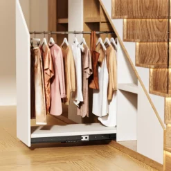 VEVOR Undermount Drawer Slides, 16 inch, Full Extension Ball Bearing Under Stair Cabinet Rails, 260 LB Load Capacity Heavy Duty Bottom Stair Cabinet Glides Track Runners,for DIY Replacement, Black