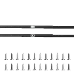 VEVOR Undermount Drawer Slides, 24 inch, Full Extension Ball Bearing Under Stair Cabinet Rails, 260 LB Load Capacity Heavy Duty Bottom Stair Cabinet Glides Track Runners,for DIY Replacement, Black
