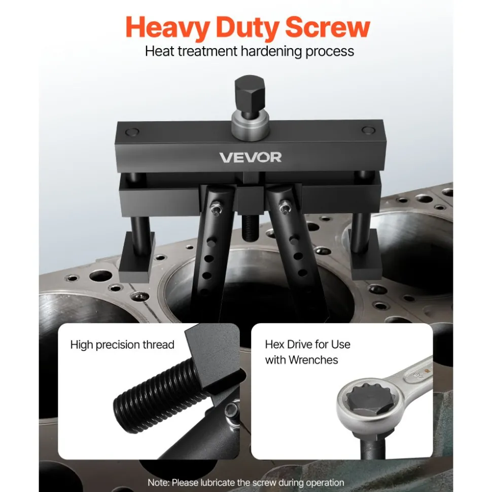 VEVOR Universal Cylinder Liner Puller Assembly, Used for Mack Cummins Cat on Wet Liner from 3-7/8 in to 6-1/4 in Bore, Diesel Engine Cylinder Liner Removal Tool, Replace PT-6400-C, M50010-B, 3376015