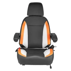 VEVOR Universal Forklift Seat, Tractor Seat with Adjustable Back, Armrest, Headrest & Safety Belt, Secure Tractor Seat with Micro Switch, Ergonomic Lawnmower Seat for Skid Loader Bulldozer