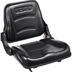 VEVOR Universal Forklift Seat, Fold Down Tractor Seat with Adjustable Angle Back and Micro Switch, 6.3-13.4 inch Extended Slot Comfortable Forklift Seat for Tractor Loader Excavator
