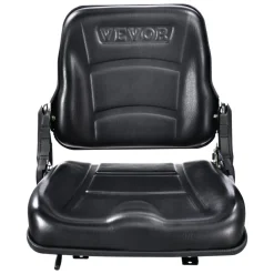 VEVOR Universal Forklift Seat, Fold Down Tractor Seat with Adjustable Angle Back and Micro Switch, 6.3-13.4 inch Extended Slot Comfortable Forklift Seat for Tractor Loader Excavator