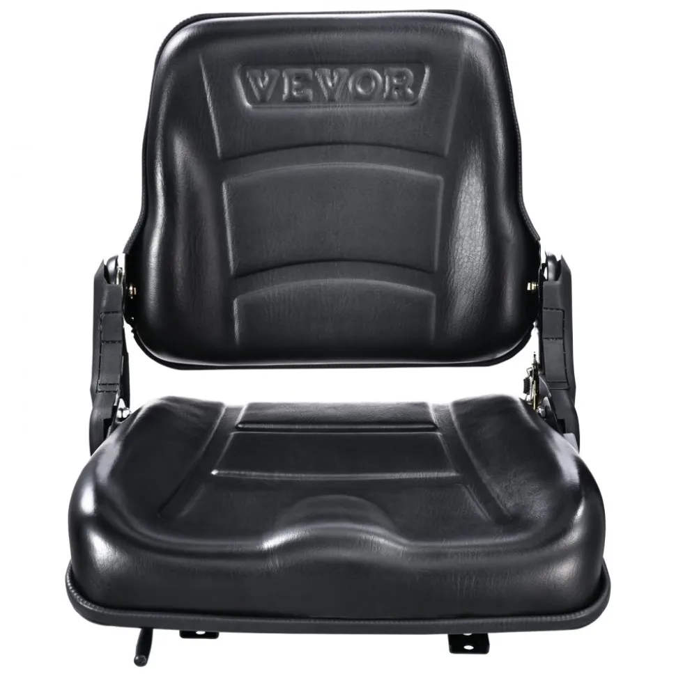 VEVOR Universal Forklift Seat, Fold Down Tractor Seat with Adjustable Angle Back and Micro Switch, 6.3-13.4 inch Extended Slot Comfortable Forklift Seat for Tractor Loader Excavator