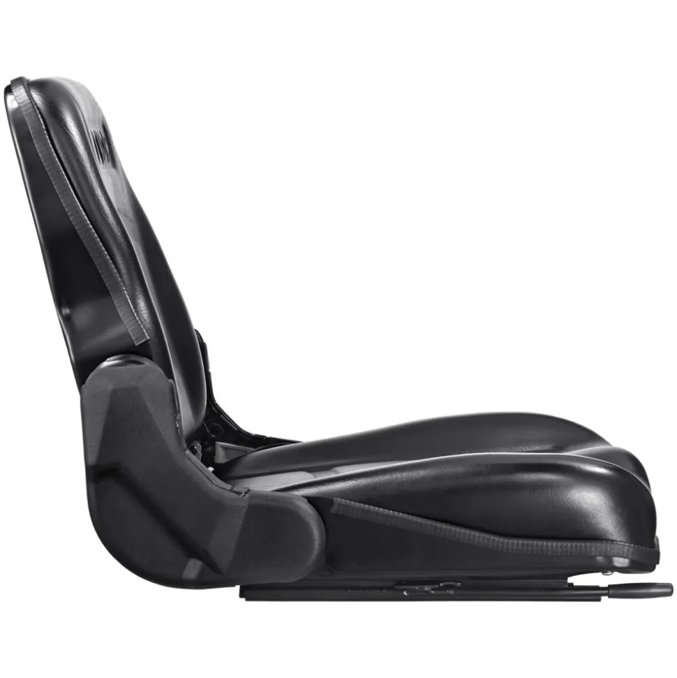 VEVOR Universal Forklift Seat, Fold Down Tractor Seat with Adjustable Angle Back and Micro Switch, 6.3-13.4 inch Extended Slot Comfortable Forklift Seat for Tractor Loader Excavator