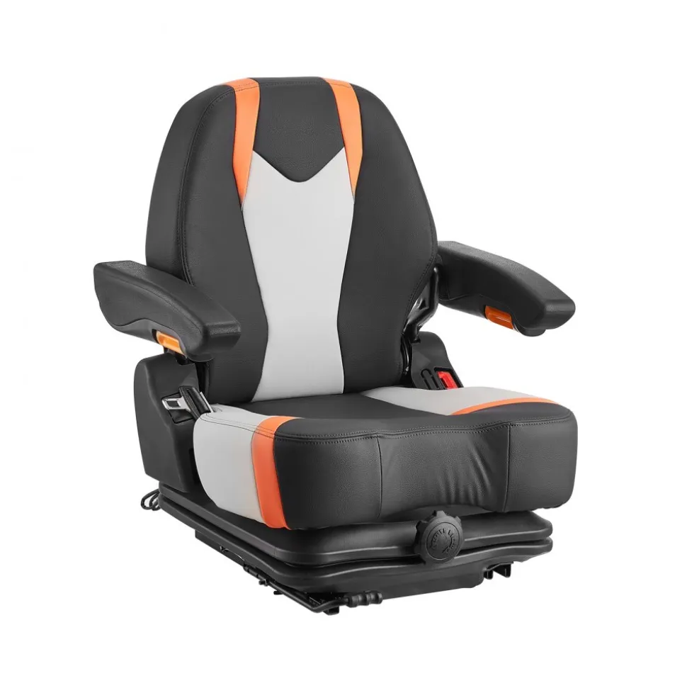VEVOR Universal Forklift Seat,Tractor Seat with Adjustable Angle Back, Micro Switch and Seatbelt,Wrap-around Forklift Seat for Tractor Loader Excavator