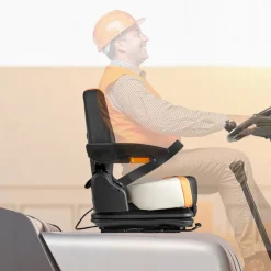 VEVOR Universal Forklift Seat,Tractor Seat with Adjustable Angle Back, Micro Switch and Seatbelt,Wrap-around Forklift Seat for Tractor Loader Excavator