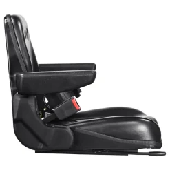 VEVOR Universal Forklift Seat, Fold Down Tractor Seat with Adjustable Angle Back, Micro Switch, Seatbelt and Armrests, 6.3-13.4 inch Slot Tractor Seat for Tractor Loader Excavator