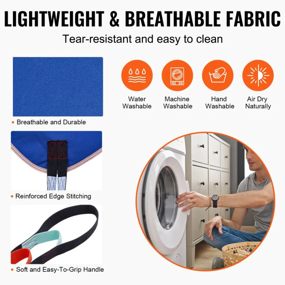 VEVOR Universal Full Body Patient Lift Sling - Medium, Patient Lift Medical Sling for Easy Transfer and Bathing, Polyester Patient Aid Transfer Sling for Elderly, Disabled, Bedridden, 600LBS Capacity