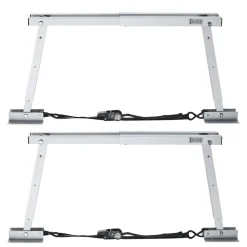 VEVOR Universal RV Stabilizer, RV Bumper Stabilizer for Trailers, Campers, Fifth Wheel, Compact Foldable Design for Easy Storage, Adjustable Height from 12 inch to 28 inch, Reduces RV Wobble, 2PCS