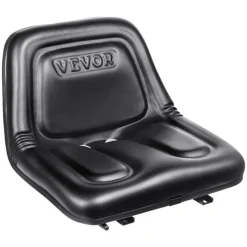 VEVOR Universal Tracor Seat, Lawn Mower Seat with Micro Switch and Drainage Holes, 6.3-13.4 inch Extended Slot Tractor Seat for Tractor Loader Excavator